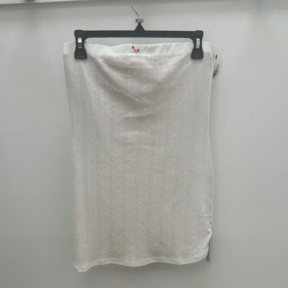 With Jean Strapless White Dress